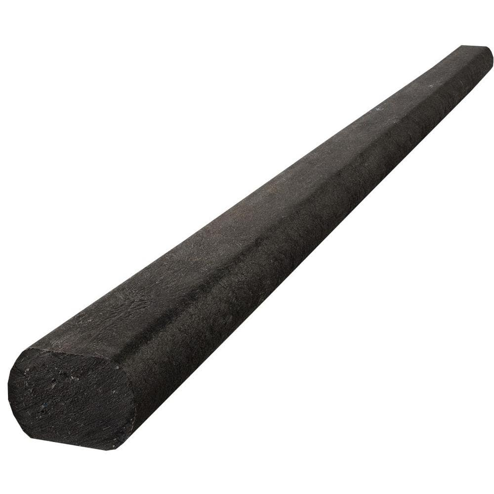 3 in.x4 in.x8 ft. Black Recycled Plastic Lumber Landscape Timber Edging