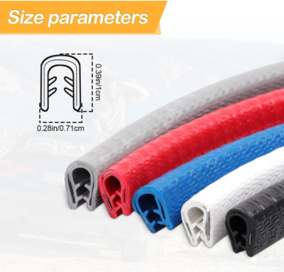 16ft Car Door Edge Guard Trim – Universal Rubber Seal For Doors & Bumpers (Black)