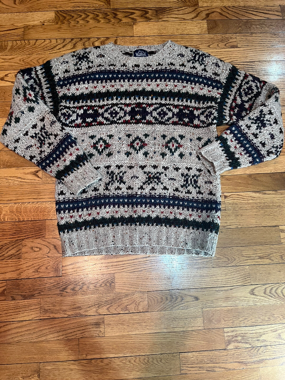 Vintage XL Mens Chunky Designed Woolrich Multicolor S… Gem