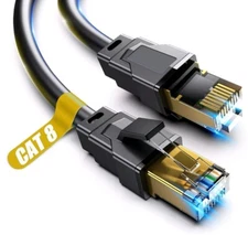 Cat 8 Ethernet Cable Super Speed 40Gbps/2000Mhz RJ45 Connector Ethernet Cord