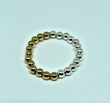 3mm 14k Gold Filled and Sterling Silver Beaded Ring