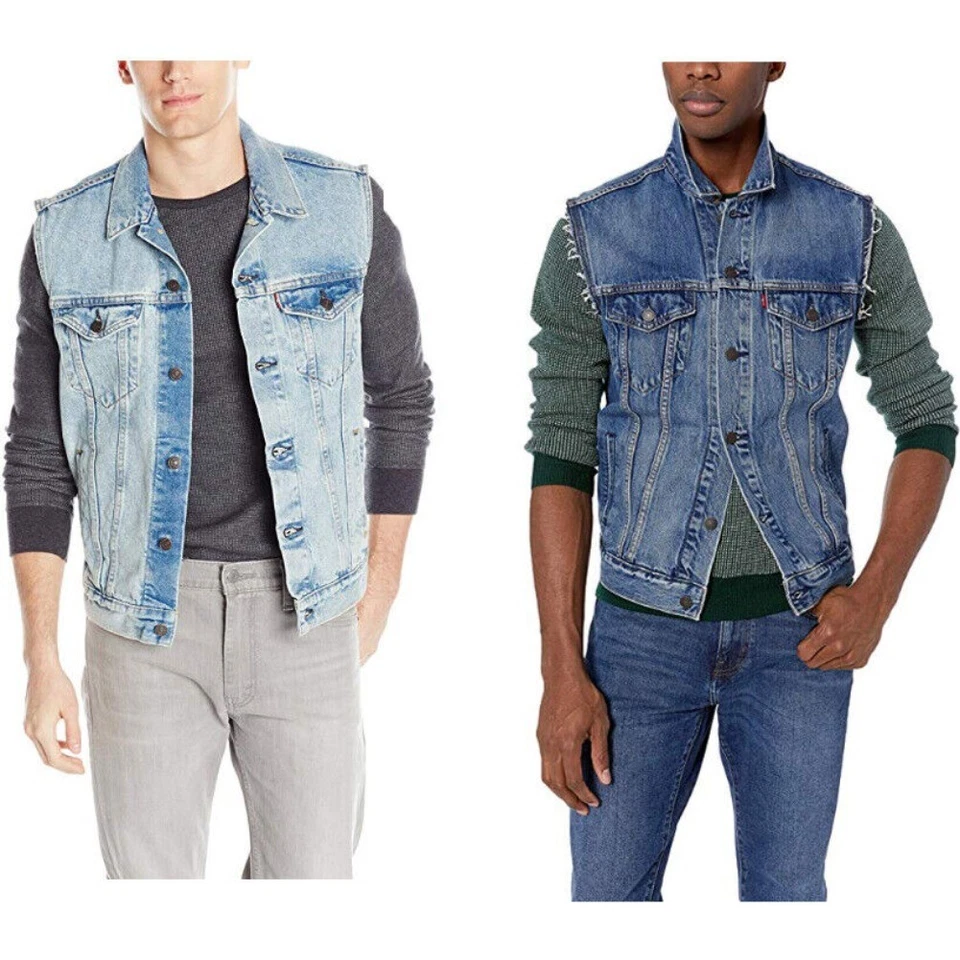 Chaleco de camionero Levi's de corte regular con botones para hombre