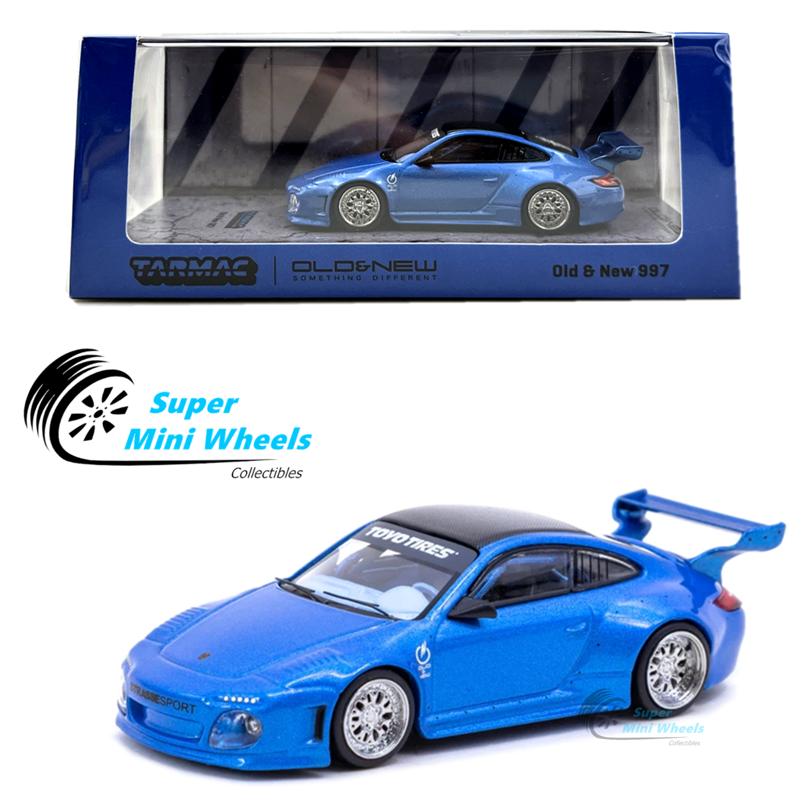 Tarmac Works 1:64 Old \u0026amp; New Porsche 997 Blue Metallic | eBay