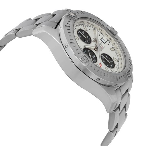 Breitling Colt Steel Chronograph White Sticks Dial Mens Watch A1338811/G804-173A - Picture 4 of 6