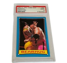Jim Anvil Neidhart Rookie WWF Wrestling Card 1987 O-Pee-Chee OPC PSA 9 Bearhug