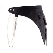 Donna Largo Catena Cintura Corsetto Gotico Punk Steampunk Marsupio Nero Casual