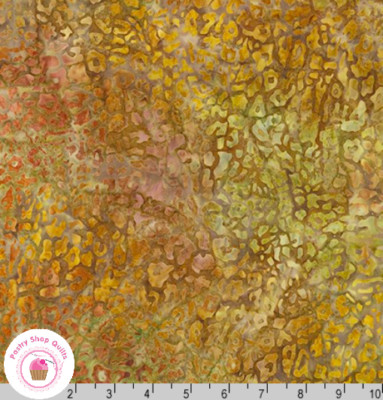Kaufman SERENGETI BATIKS 20197 196 Brown Gold Saffron LUNN STUDIOS Quilt Fabric