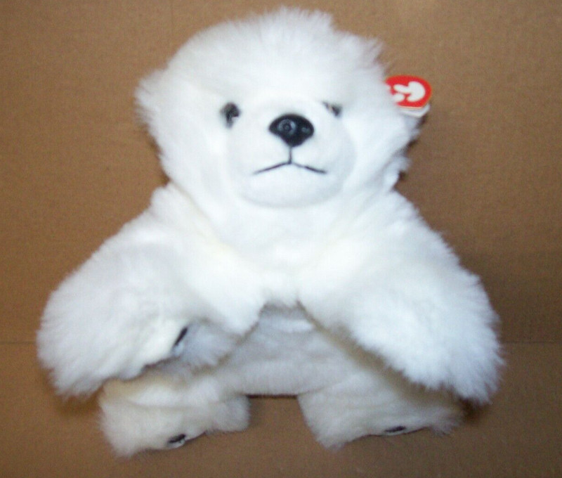 TY Classic Plush - BABY PAWS the Bear ( White - 12 inch ) - MWMTs Stuffed Animal