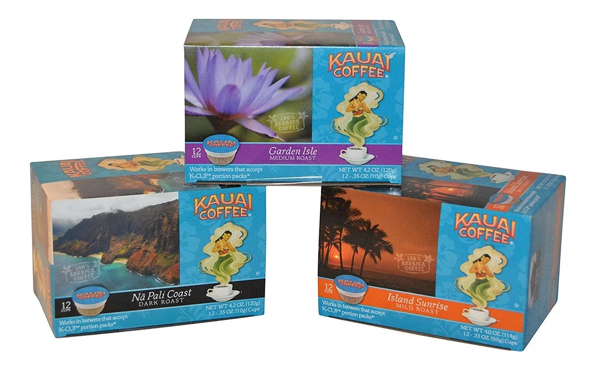 Kauai Coffee Garden Isle KCup Coffee Pods, Medium Roast,, 48 OFF