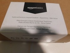 Amazon Basics Traditional Keypad Deadbolt Keyed Entry Satin Nickel Brand New