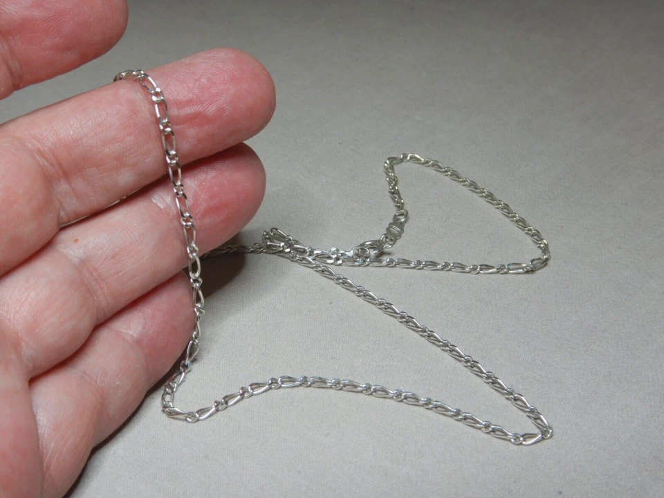 COLLAR CADENA PLATA ESTERLINA VINTAGE DE UNOAERRE DE ITALIA 50 cm LARGO 3356 Foto 3 de 4