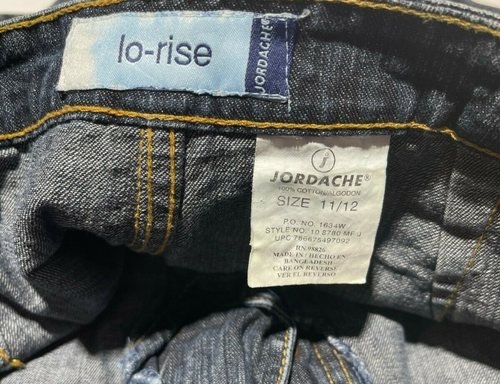 Pantalones de mezclilla vintage Jordache para mujer talla 11/12 con cordones mosca algodón lo-rise - Imagen 3 de 3