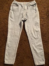 No Boundaries NOBO Light Wash Jeans Blue Denim Stretch Women's Jr 13 Slim EUC