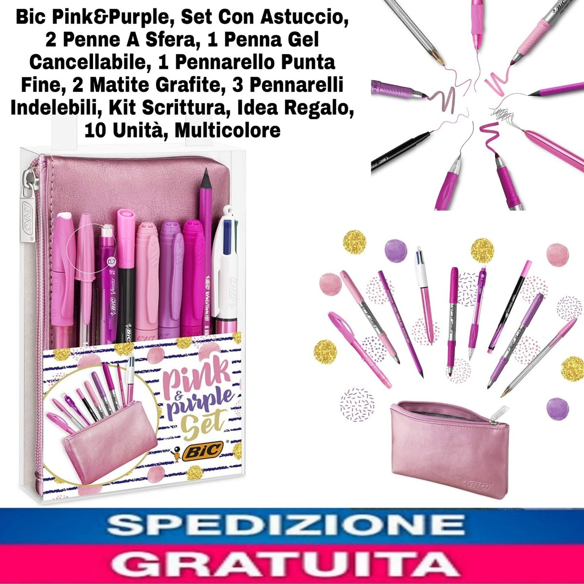 BIC Cristal – Set Di 3 Penne A Sfera Verde, Punta Fine 0,8 Mm, Corpo Trasparente - 4
