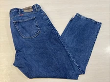 VTG Wrangler 44 x 30 USA MADE Cowboy Cut Denim Jeans A39