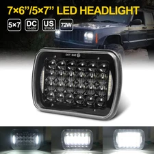 5x7" 7x6 Halo LED Headlight For Jeep Cherokee XJ 1984-2001 Wrangler YJ 1986-1995