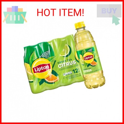Lipton Green Tea Citrus, 16.9 Fl Oz Bottles (Pack of 12)