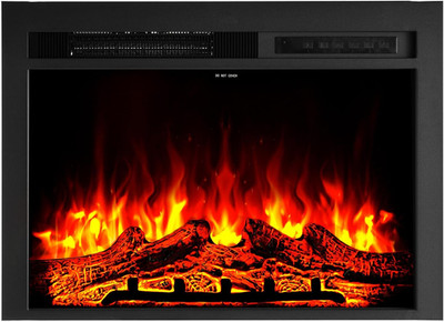 35'' Electric Fireplace Insert with Realistic Flames & Dual Heat Options