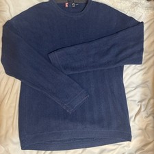 Vintage Chaps Ralph Lauren Pullover Mens Blue Knit Long Sleeve Sweater Size XL