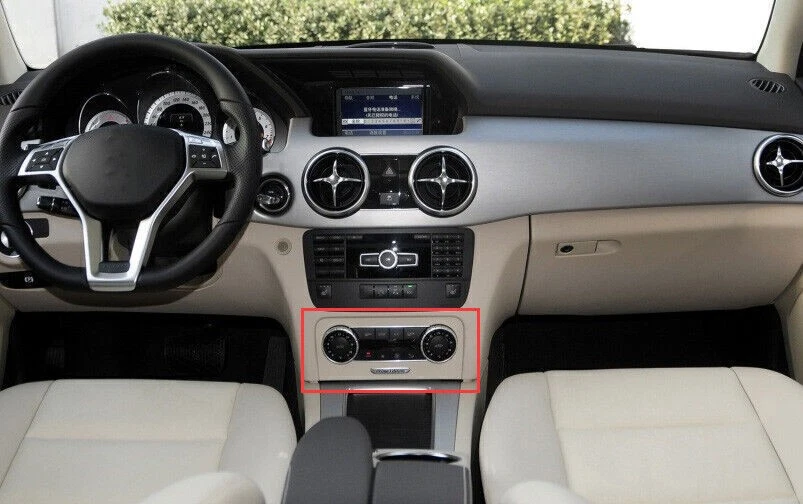 Central AC Button Control For Mercedes-Benz GLK 2013-2015 Cover Trim Wood Grain — 第 2/4 张图片