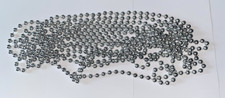 Vintage Silver Beaded Garland 16 Ft. 5mm Christmas