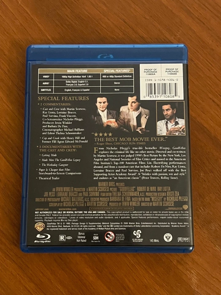 Goodfellas (Blu-ray, 2006) - Martin Scorsese, Ray Liotta - Image 2 of 4