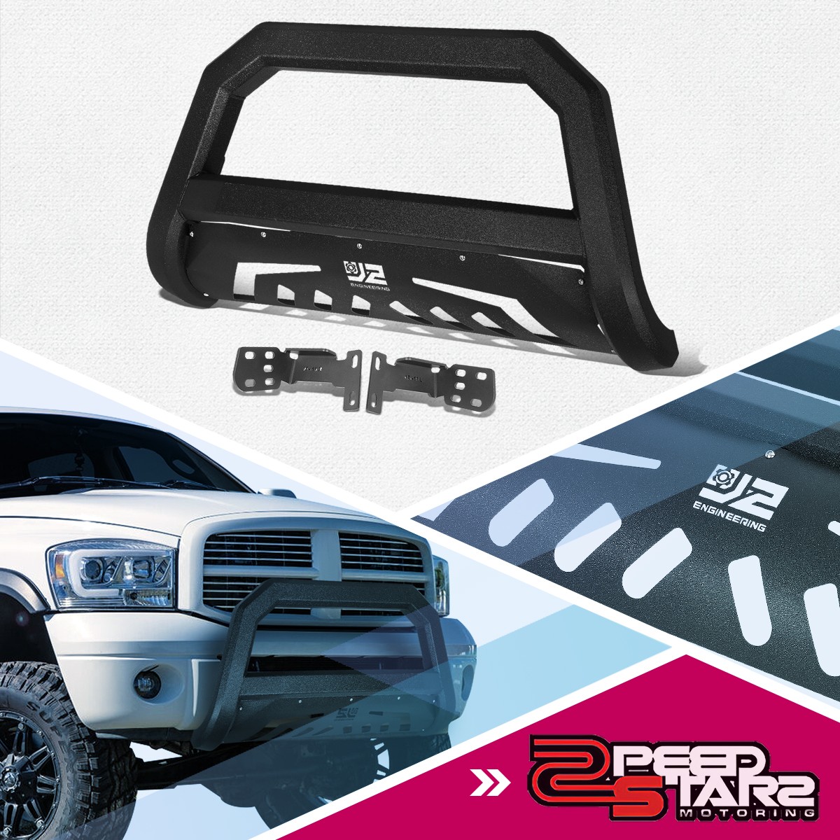 3" Stainless Steel Bull Bar For Dodge Ram 1500/2500/3500 (2002-2009) - Polished