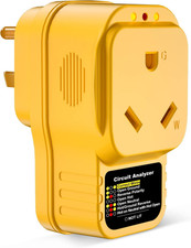30 Amp RV Surge Protector with Circuit Analyzer, 30A Male to Female Plug, 2100 J