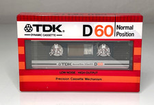 TDK D 60 1982 EUROPE TYPE I BLANK CASSETTE TAPE 1  SEALED 