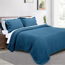 King Size Cotton Bamboo Quilt Bedding Set - Soft Lightweight Summer Bedspread...
