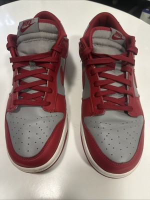 100% Authentic Men Nike Dunk Low SP Retro Varsity Red Grey UNLV 10 DD1391 002