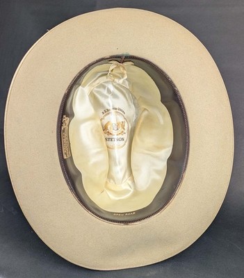 1960s vintage 7-1/2 3X Beaver Stetson Open Road Western Fedora Hat