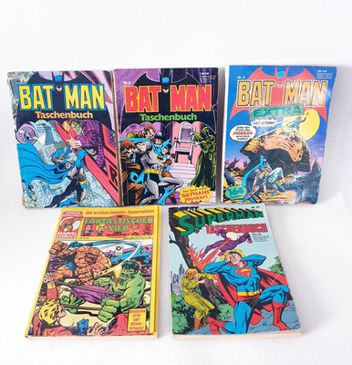 Konvolut DC / Marvel Comic Taschenbücher Vintage Batman Fantastic Four Superman