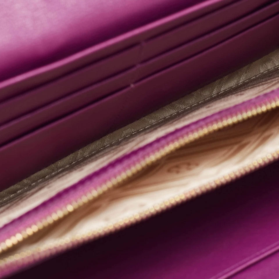 Escada Purple Leather Buckle Flap Clutch - Image 3 of 4