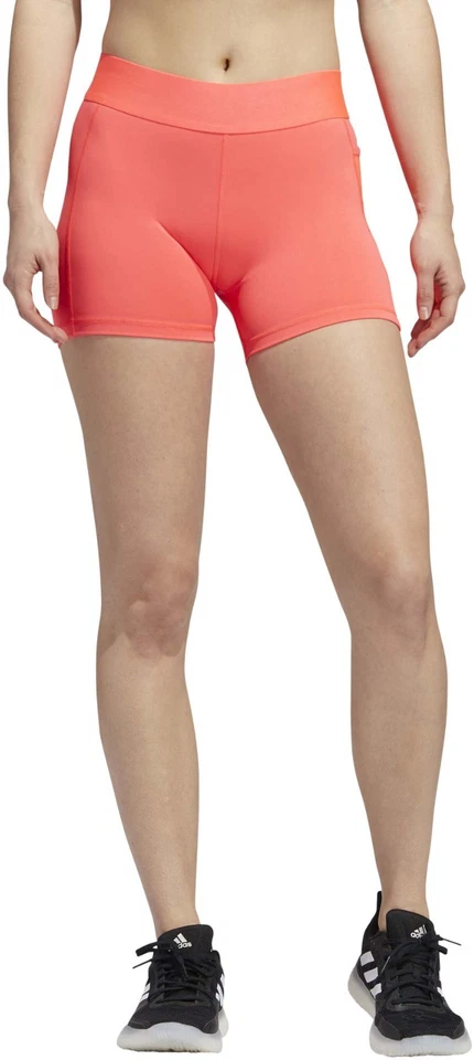 Adidas Alphaskin Compression Shorts Womens Small Pink 3" Aeroready Lightweight - Image 3 of 4