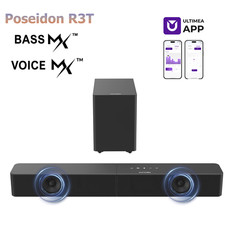 ULTIMEA Poseidon R3T 2.1 Sound Bar w/ Wireless Subwoofer for TV, Adjustable Bass
