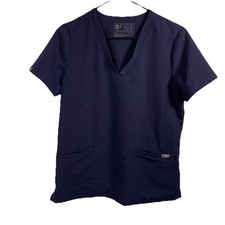 FIGS Scrubs Top Casma Navy Blue Women Sz S FW1100 Medical