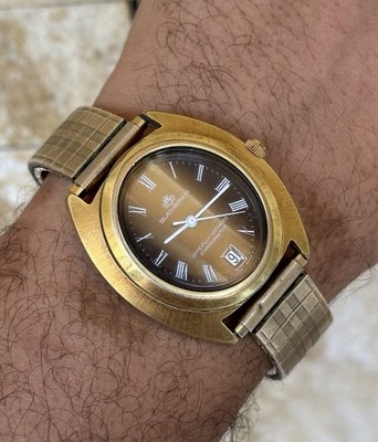 1970s Bucherer Officially Certified Chronometer Heavy GP Watch 38mm Men Vintage