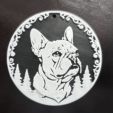 French Bulldog Christmas Ornament   Dog Lover Gift   Frenchie Holiday Tree Decor