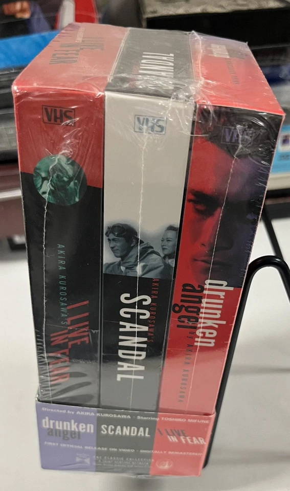 Rare Kurosawa VHS Box Set Drunken Angel Scandal I Live In Fear NEW SEALED - Image 3 of 4