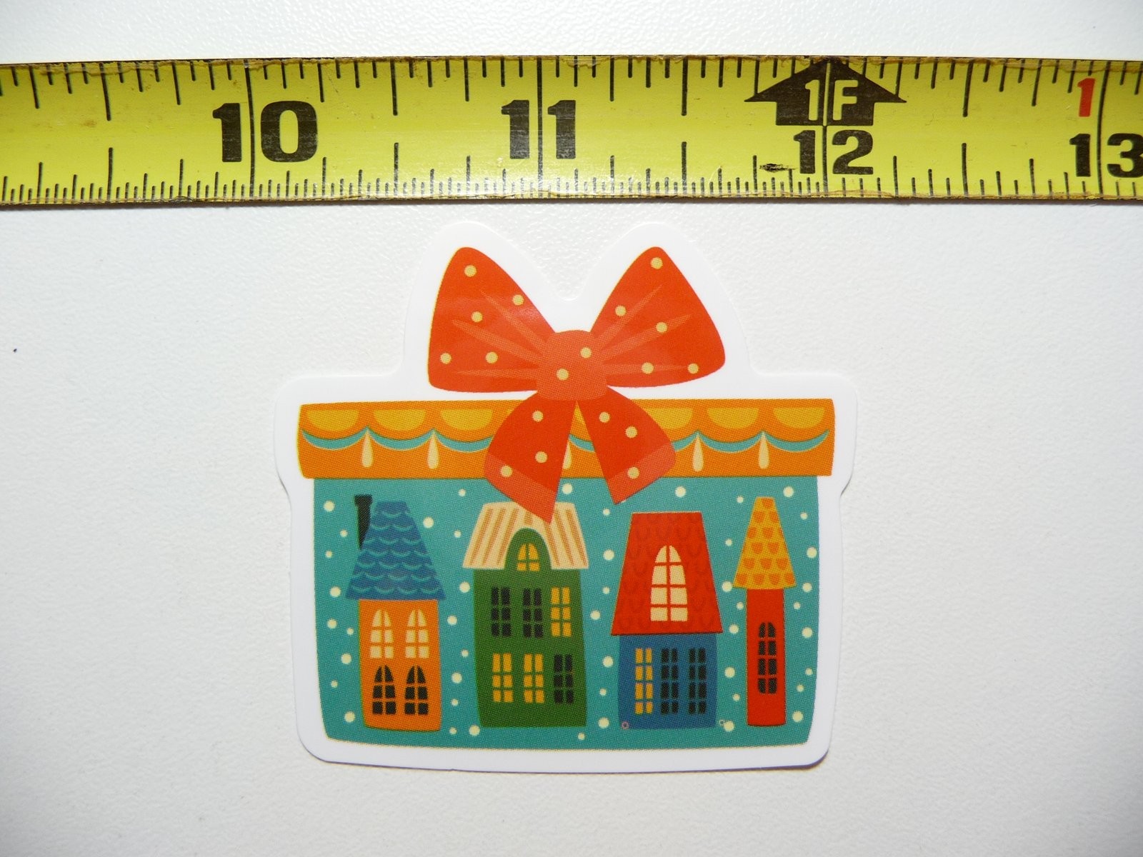 Festive Christmas Bow Sticker Decal for Holiday Gifts Christian Winter Fun