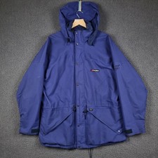 Vintage BERGHAUS Jacket Mens XL Blue Cornice Goretex Hooded Rain Coat 80s 90s UK