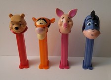 PEZ CANDY DISPENSERS Winnie the Pooh CARTOON SET of FOUR Disney 2001