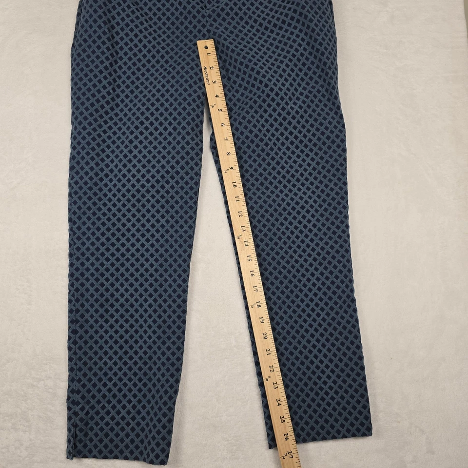  Pantalones informales Banana Republic azules para mujer talla 8 azul estampado de diamantes  Foto 3 de 4
