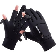 Romenrita Winter Gloves for Men Women - Waterproof Glove Thermal Large, Black