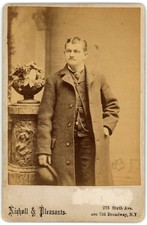 Cabinet Card Circa 1890s Nicholl Pleasants Man with Mustache NY