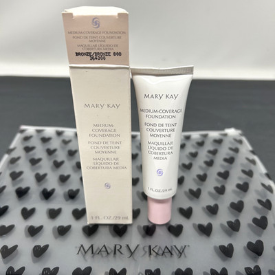Mary Kay Medium Coverage Liquid Foundation Bronze 808 364300 Pink Cap NIB