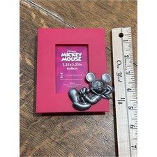 Disney red Photo Frame with Pewter-Style Mickey Accent