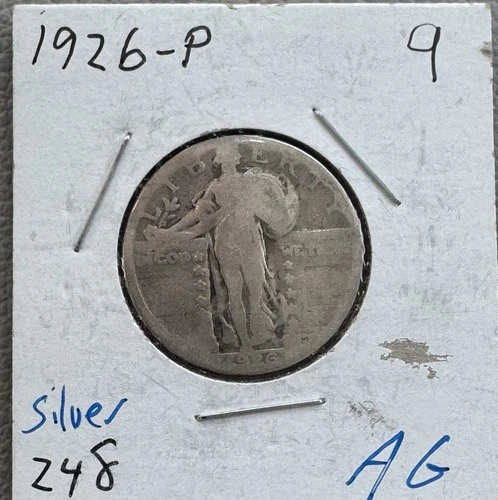 1926 STANDING LIBERTY SILVER QUARTER AG