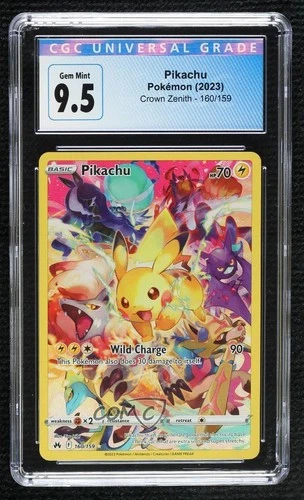 Secret - Pikachu Pokémon Sword & Shield Crown Zenith CGC 9.5 Gem Mint